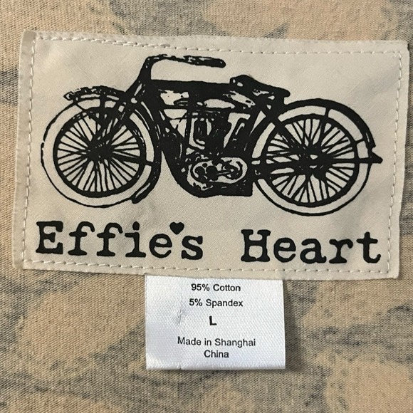 Effies Heart Navy Acorn Print Button Front Midi Dress Size L - Picture 2 of 9